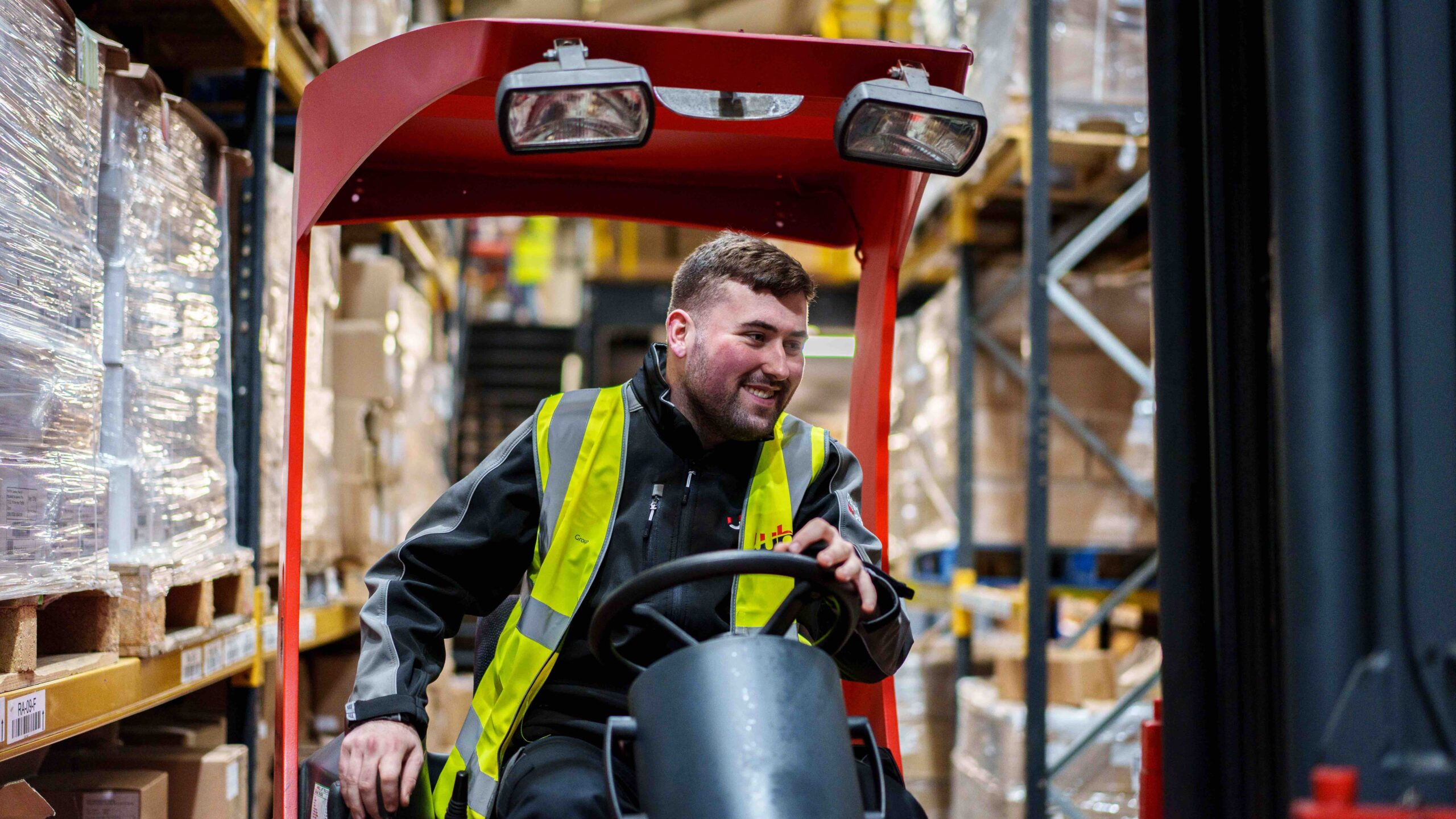 WBS Forklift driver smiling